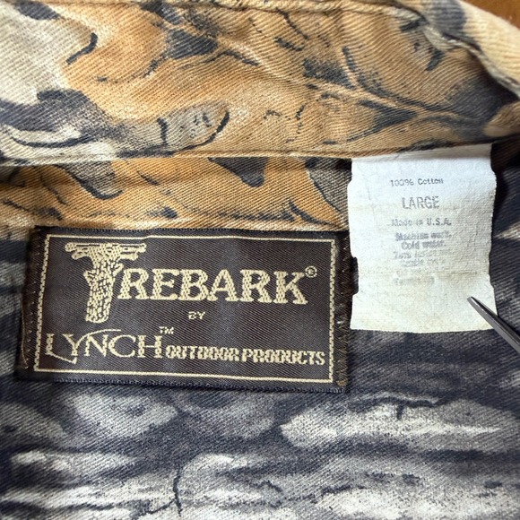 Vintage Trebark Lynch Superflauge Camo Shirt Mens LG Button Down Hunting Cotton - Picture 4 of 8